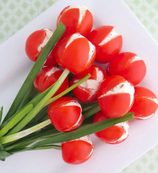 Flores comestibles - Tulipanes rellenos