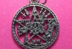 Amuleto talismán colgante de plata Pentagrama