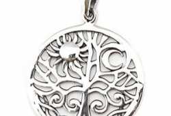 Amuleto colgante Árbol de la vida de plata de ley