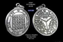 Amuleto Pentaculo Sello Saturno Rey Salomon Plata