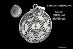 Pentaculo Sello Amuleto Marte Rey Salomon en Plata