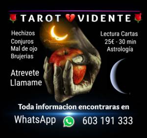 TAROT LECTURA CARTAS PRESENCIAL ONLINE